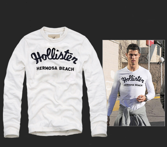 Hollister Hombres De Cuello Redondo Largo Remera HCO3790